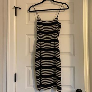 Silk J Crew Striped knee-length dress, Size 00